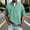 #427-Green, variant on Mens Short Sleeve Jacket Solid Color Stand Collar Zip Up Washed Distressed Look Breathable Soft for Outdoor Daily Home Party Gift