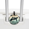 thumbnail image 3 of Whale 2pcs PU Leather Round Bag Tags with Privacy Cover and Name ID Tag - Suitcase Tags for Travel Luggage, Handbags, Backpacks, School Bags, 3 of 6