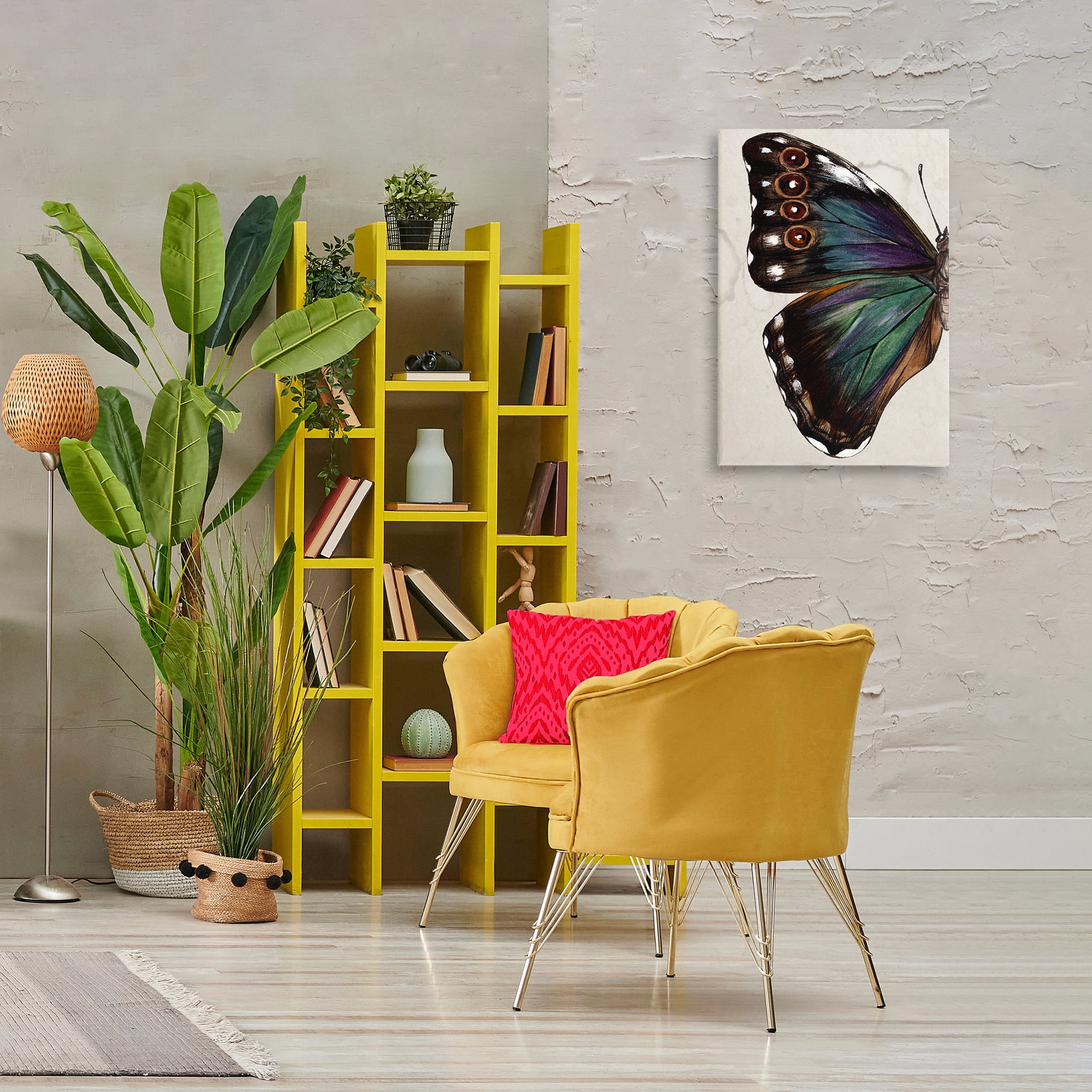 Stupell Industries Traditional Butterfly Wing Animals & Insects Painting Gallery Wrapped Canvas Art Print Wall Art, 20 x 30
