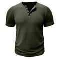 thumbnail image 4 of Men Blouses Tops with Neck Men Dark Long Sleeve Baggy T Shirts Medium Long Lady Tunic Top Undershirt Mens Mens Workout Shirt Dinosaur Tail Sleeve Shirts Bulk Short Sleeved Workout Tops Army Green L, 4 of 6