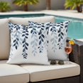 thumbnail image 2 of Outdoor Pillow Cover Blue Eucalyptus Floral Leaves Set of 2 Waterproof Throw Pillowcases Nature Plant Branch Decorative Patio Furniture Pillows for Couch Garden Indoor & Outdoor Use, 2 of 9