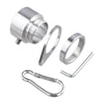 thumbnail image 3 of 1Inch Aluminum Alloy Flagpole Swivel Buckle Silver/Black Sliver, 3 of 9