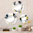 thumbnail image 1 of Designart « Transitional Black Formes V » Animaux Miroir Rond Ensemble de 3 - Ensemble de Miroirs Ronds Noirs Transitionnels pour Bureau Mural, 1 of 5