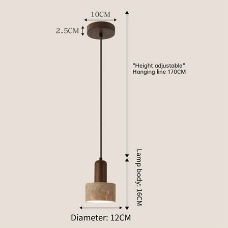 Yellow Travertine LED Pendant Light 3 Color Dimming 110-240V Japanese Wabi Sabi Style Ideal for Bedside, Restaurant,1 * Pendant Light