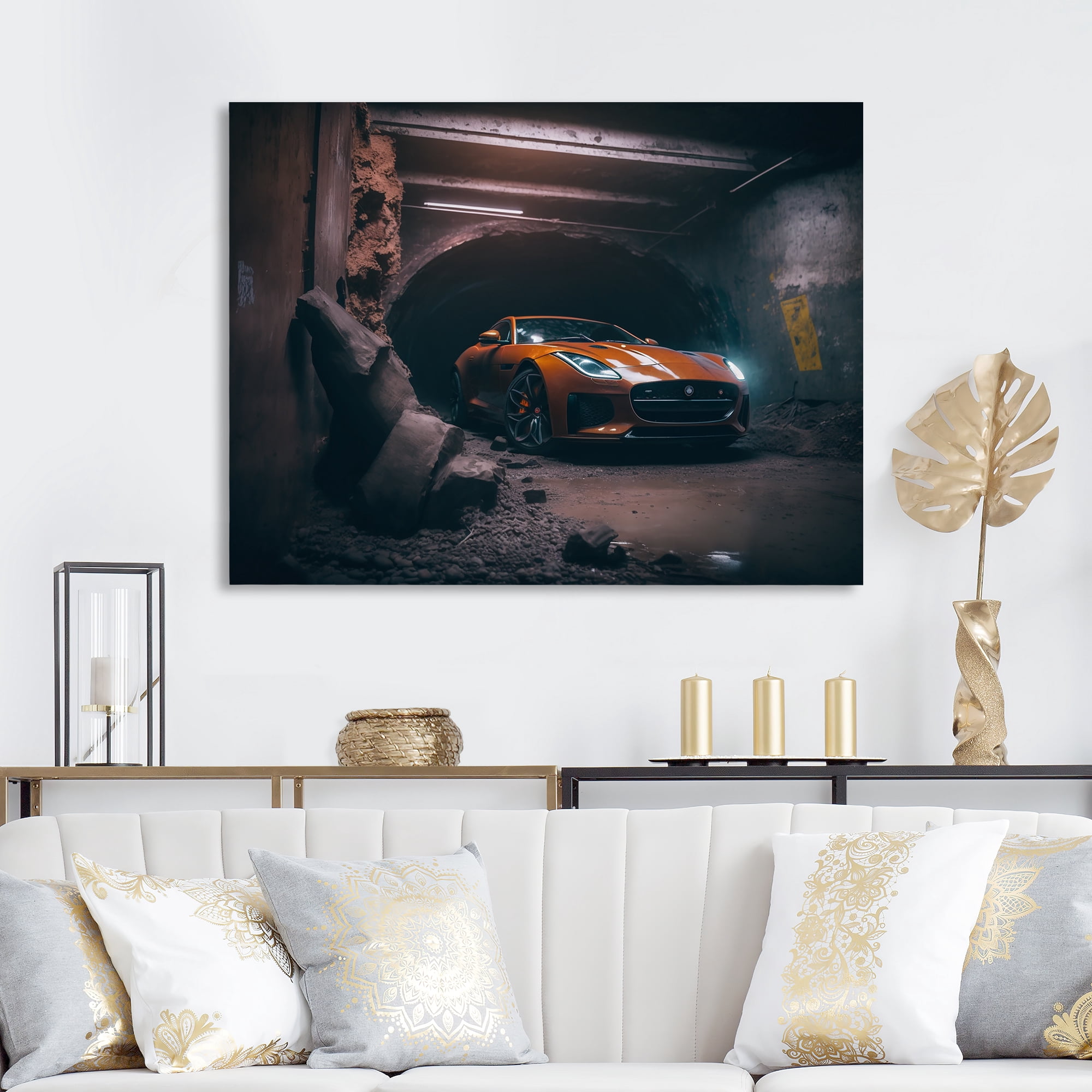Designart F In Underground Garage Canvas Wall Art