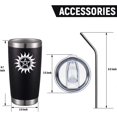 thumbnail image 4 of 20OZ Supernatural Merchandise Insulated Tumbler Coffee Cup Travel Mug,Birthday Gifts for Boys Girls,Unique Ideas for TV Show Fan,Friends,Family, 4 of 8