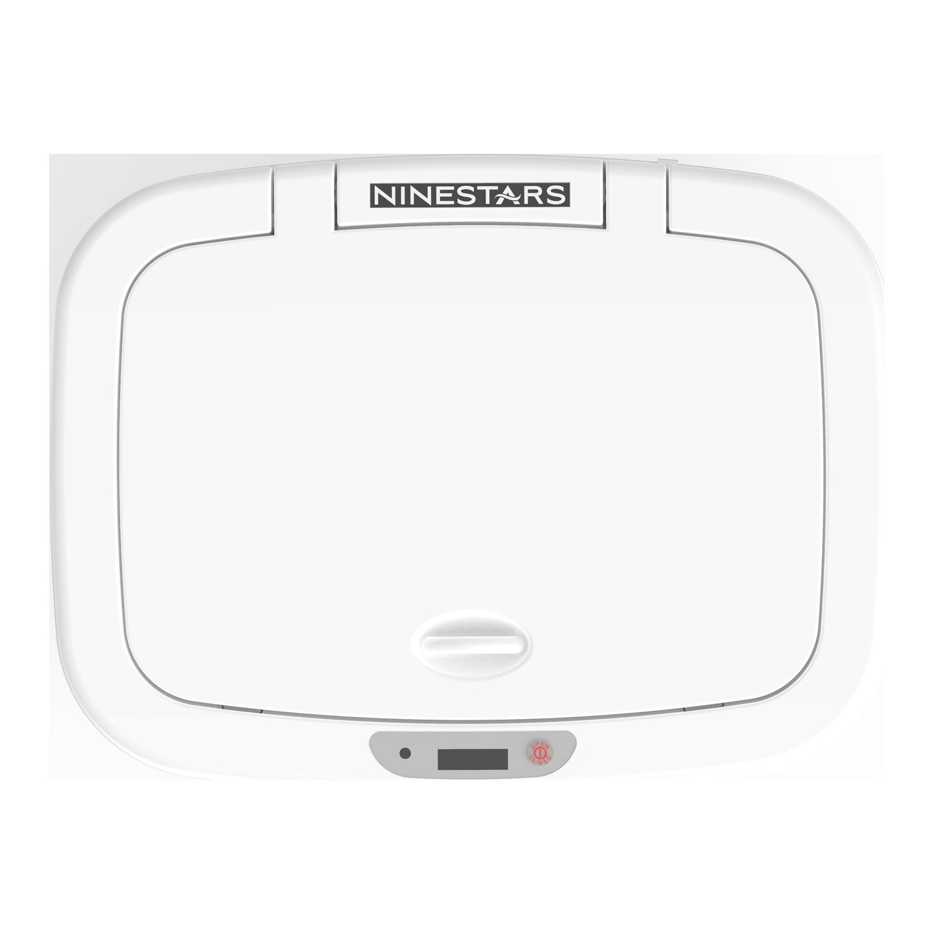 Nine Stars Automatic Bathroom Trash Can, 3 Gallon Plastic Motion Sensor Garbage Bin with Soft Close Lid, White