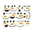 thumbnail image 2 of Christmas stickers funny snowman face stickers Christmas expression wall stickers self-adhesive PVC refrigerator stickers decorative stickers, 2 of 9