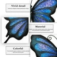 thumbnail image 5 of HONGLAND Metal Butterfly Wall Decor ,12 inch Glass Outdoor Wall Art Sculpture for Garden(Blue), 5 of 9