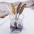 thumbnail image 5 of Happy Date 5 PCs Stainless Steel Mixing Spoon with Rose Gold Finish - Stirrer Spoon with feather-Shaped for Coffee, Ice Tea, Soft Drink, Cocktail, Length 6 Inch, 5 of 11