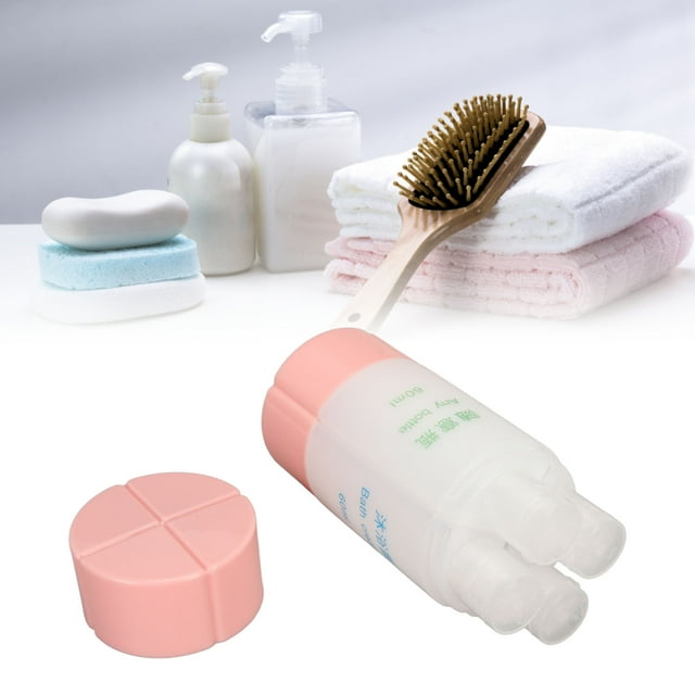 Dispensador De Viaje, Plástico Resistente 4 De Fácil Montaje 60 Ml En 1 Botella De Ducha Para Oficina