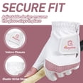 thumbnail image 3 of HANDLANDY Womens Golf Glove Fingerless Left Hand 1 Pack, Breathable Ladies Summer Golf Glove with Non-Slip Grip for Women Golfers, 3 of 7