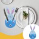 thumbnail image 5 of Fiudx Bolsas para Utensilios de Pascua, Diseño de Conejito, Bonita Decoración de Mesa, Soporte Multiusos para Tenedores, Cuchillos y Cucharas, Perfecto para Pascua, Fiestas o Reuniones Familiares, Ju, 5 of 6