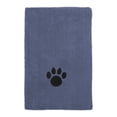 thumbnail image 2 of Bone Dry Embroidered Pet Grooming Towel, Absorbent Microfiber, X-Large, 41x23.5", Stonewash Blue, 2 of 5