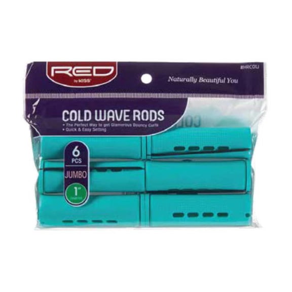 KISS - RED COLD WAVE RODS JUMBO 1" 6PC GREEN