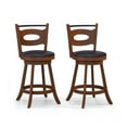 thumbnail image 2 of Resenkos 2 Pieces Swivel Bar Stools with Curved Backrest and Seat Cushions-24 inches, Bar Height Stools, Bar Stools for Kitchen Island for Kitchen, Dining Room, 2 of 7