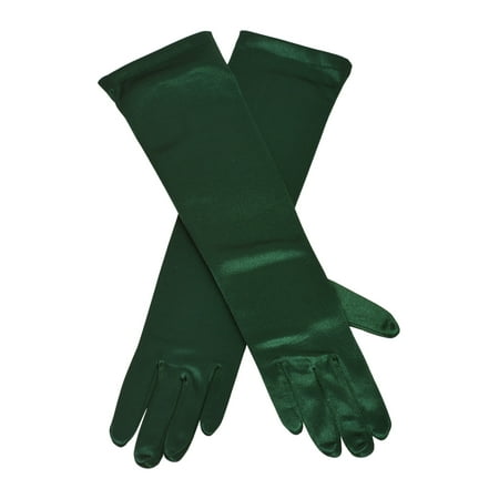 Girls Adult Multi Color Satin Elbow Length Special Occasion Gloves