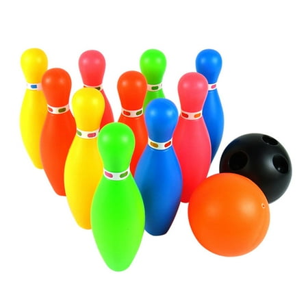 Minkissy 1Set Assorted Color Bowling Set with Eco Friendly Pins and Balls Ideal for Family Games