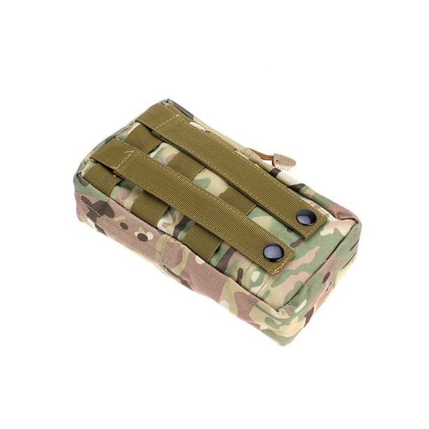 Greeniant Bolsa de almacenamiento de tela Oxford de nailon con cinturón de orificio de drenaje montado al aire libre viajes entrenamiento cierre Color de PC