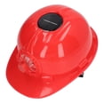 thumbnail image 3 of Casco con ventilador solar Casco de seguridad ventilado de plástico Gorra dura transpirable con forro extraíble para verano Trabajo al aire libre Construcción Rojo, 3 of 14