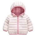 thumbnail image 4 of Xdegoge Toddler Girls Lightweight Puffer Jacket Hooded Zip Up Winter Coat Packable Warm Quilted Outerwear Wind Resistant Fall Winter Basic Padded Coats, 4 of 8