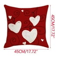 thumbnail image 3 of romoty Valentine's Day Heart Pillowcase 18" x 18" Decorative Cushion Cover 1pc Romantic Throw Pillow Shell Festive Decoration for Sofa Couch Bed and Anniversary Gift, 3 of 6