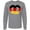Athletic Heather, variant on Inktastic German Flag in Pretzel Shape Long Sleeve T-Shirt