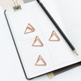 thumbnail image 1 of unbranded 10Ud Clips Decorativos Triangulares En Metal Oro Rosa Para Notas Y Fotos, 1 of 5