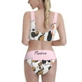 thumbnail image 3 of Daiia Cute Cats printed 2 piece Swimsuit Bikinis for Women High Waisted Racerback Bathing Suits Summer Tummy Control Scoop Neck Swimwear-Medium, 3 of 8