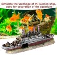thumbnail image 2 of LLC Natural Resin Aquarium Shipwreck DIY Decoration for Hiding Fish, 2 of 4