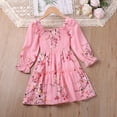 thumbnail image 2 of Mikilon Long Sleeve Fall Dress for Girls Size 6 Months-4 Years Comfortable Fashion Floral Princess Dress Stylish Round Neck Peplum Dress Casual Sweet Playful Clothes, 2 of 8