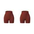 thumbnail image 4 of Pantalones cortos de mujer sin costuras Qarigey a prueba de golpes Push Up Booty cintura alta Marrón L 2piezas, 4 of 6