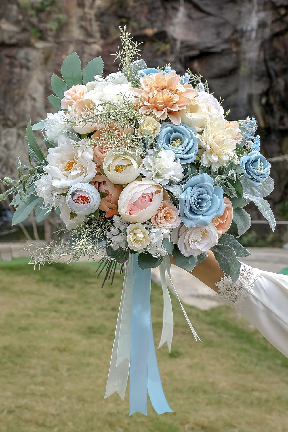 Artificial Flowers Combo Box Set Fake Flowers Bulk for DIY Wedding Bridal Bouquets Faux Roses Floral Arrangements with Stems for Party Table Centerpieces Spring Home Indoor Outdoor Decoration