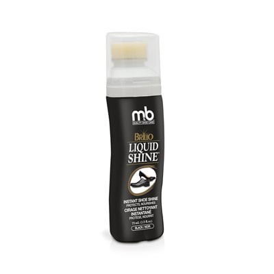 Brillo Liquid Shoe Shine, High Gloss Finish, Includes Sponge Applicator Top