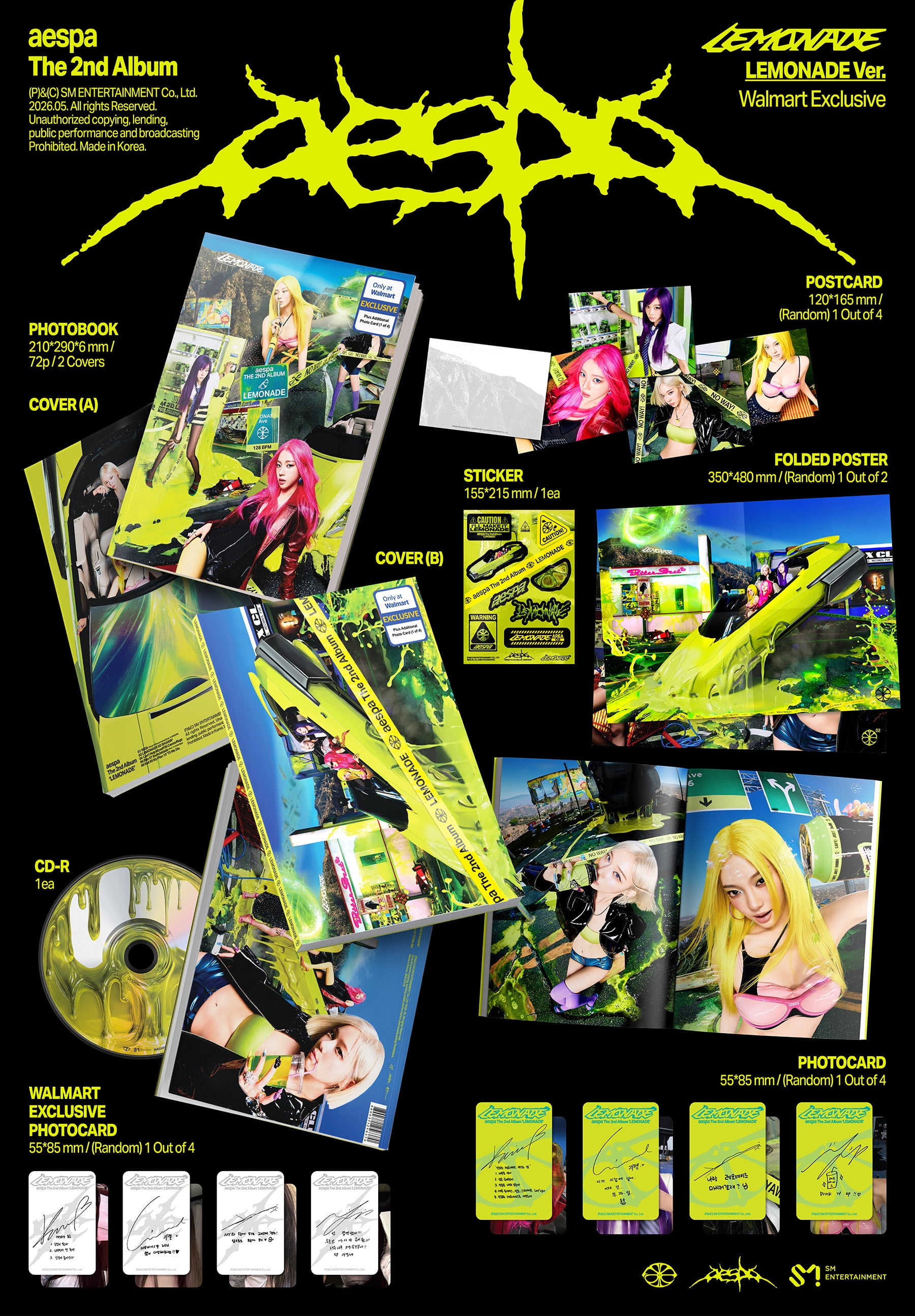 aespa-The 2nd Album 'LEMONADE' (LEMONADE Ver.) (Walmart Exclusive