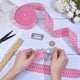 thumbnail image 3 of 5 yardas de cinta de poliéster y algodón rosa, cinta plana de 1,5 pulgadas con patrón a rayas, cinta de polialgodón bicolor, cinta gruesa, 3 of 9