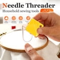 thumbnail image 2 of QenASHaing Automatic Needle Threaders for Hand Sewing, Square Needle Threading Helper for Sewing Machine, Fits All Needle Sizes, Easy Selfthread Needle Threaders Tool, Sewing Supplies, 2 of 7