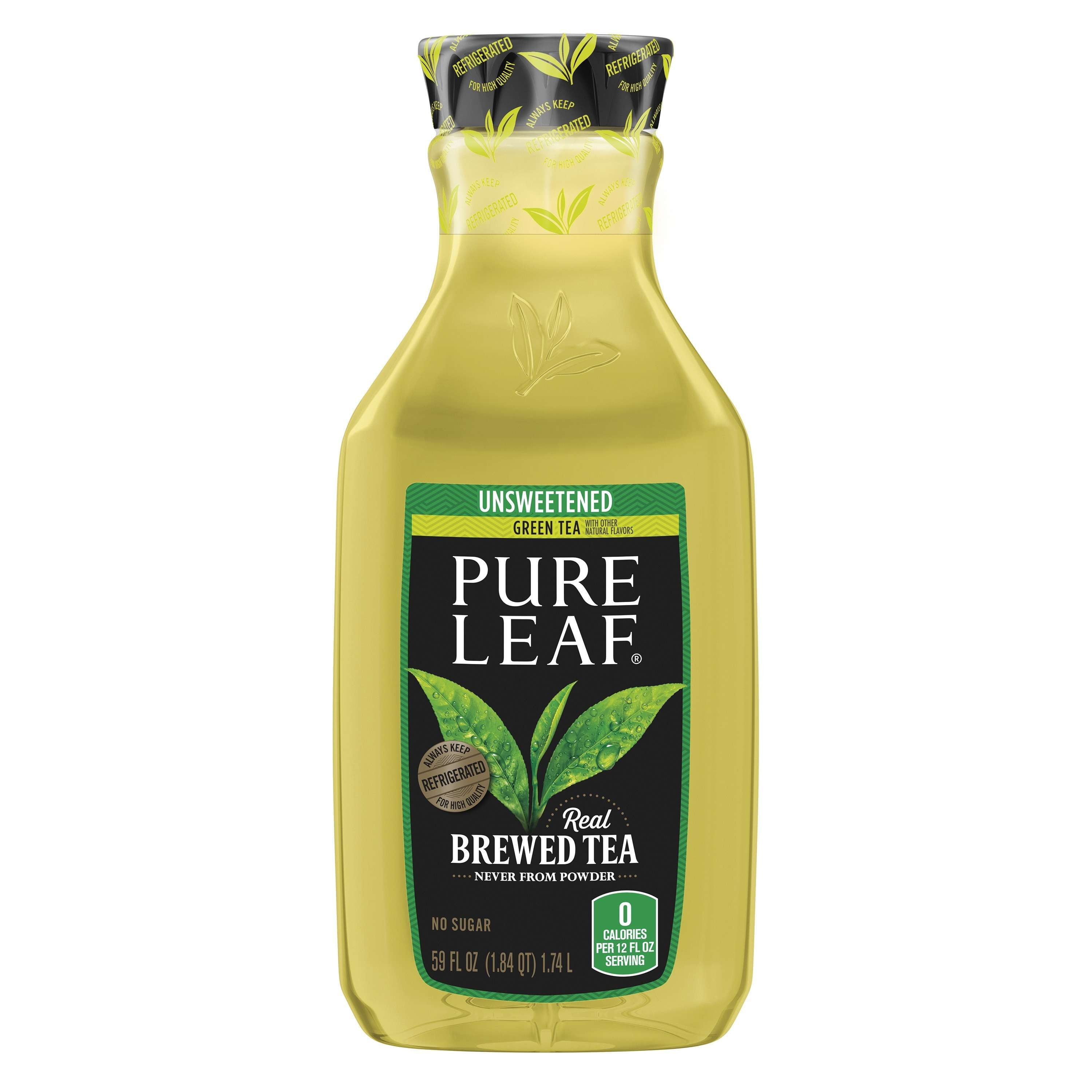 Pure Leaf Unsweetened Real Brewed Green Iced Tea 59 Oz Bottle Walmart 