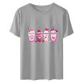 thumbnail image 4 of Lmnyox Women's T Shirt Heart Graphic Print Fashion Tee Short Sleeve Crew Neck Vacation Shirts Clothes 2025, 4 of 5