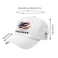 thumbnail image 7 of Freedom Embroidered Hat Adjustable Baseball Cap for Men Women Classic Cotton Washable Casual Trucker Hat for Outdoor Activities(White), 7 of 7