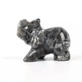 thumbnail image 3 of K-KED 5Pcs Natural Black Amphibole Stone Quartz Crystal Elephant Carved Rock Healing, 3 of 6