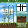 thumbnail image 6 of Patiojoy Metal Garden Trellis for Climbing Plants 2 Pack Fence Trellis Panels 87�� Tall Retro Style Cucumber Trellis, 6 of 9