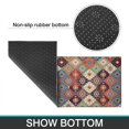thumbnail image 6 of Orange Ethnic Rhombus Pattern Kitchen Rugs Sets Of 2,Anti Fatigue Kitchen Mat Rugs Non Slip Washable,Decorative Kitchen Floor Mats for Kitchen,Sink,Laundry,17"x30"+17"x47", 6 of 7