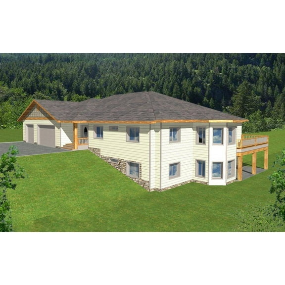 001-2104: ICF Northwest 5 Bed, 6 Bath Luxury Home Plan, 5928 Sq Ft: Full Blueprints with License to Build by Home Plan Marketplace - Lesuto