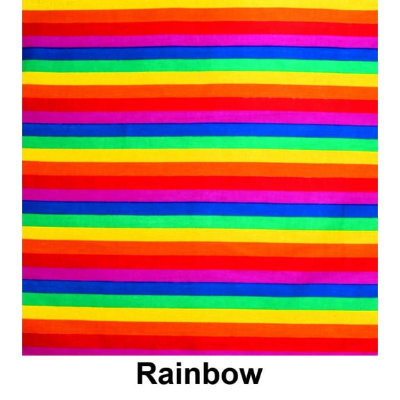 Rainbow Print Designs Cotton Bandana (22 inches x 22 inches)