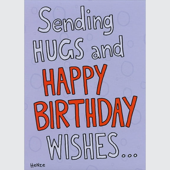 Oatmeal Studios Sending Hugs and Happy Birthday Wishes Funny / Humorous Birthday Card for Wife : Husband