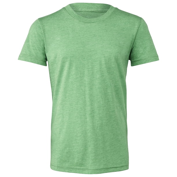Bella + Canvas - Camiseta de manga corta para niño (Verde Jaspeado)
