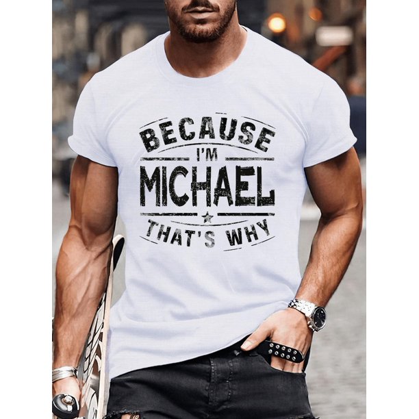 Michael imprime camisetas de verano creativas para hombre, camisetas casuales de manga corta con cuello redondo y ropa de uso diario cómoda y versátil para hombre. Camiseta para adultos, hombres, muje