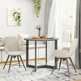 thumbnail image 4 of Kadyn 36 Inch Round Wood Dining Room Table with Wing-shaped Pedestal Base for 2-4 People, Dining Table for Dining Room, Living Room, Restaurant, Black, 4 of 7
