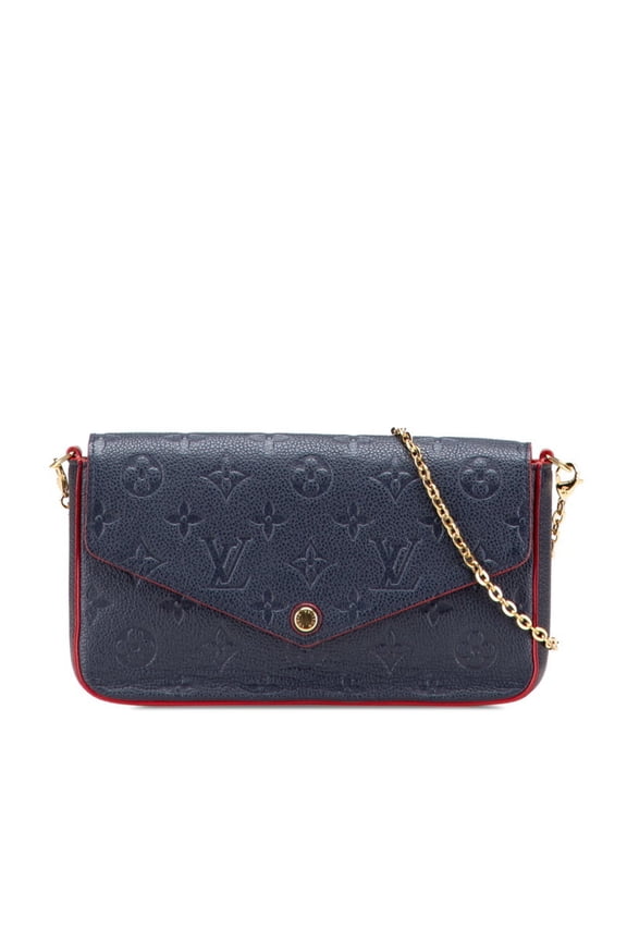 Pre-Owned Louis Vuitton Monogram Empreinte Pochette Felicie Crossbody Chain Shoulder Bag M64099...